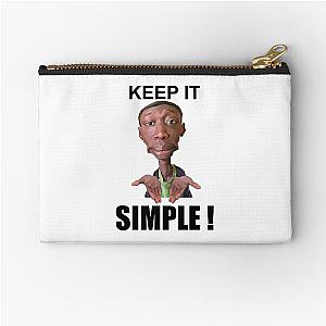 Khaby Lame Caricature Simple Zipper Pouch