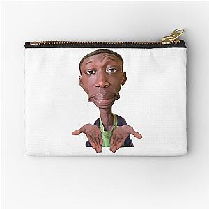 Khaby Lame Caricature Cutout Zipper Pouch