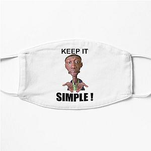 Khaby Lame Caricature Simple Flat Mask