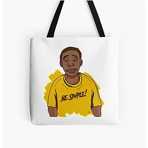 Khaby lame be simple All Over Print Tote Bag