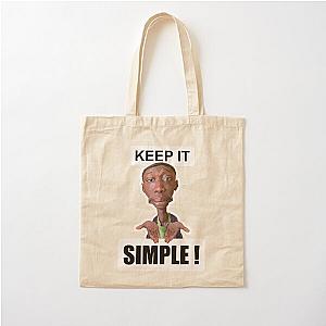 Khaby Lame Caricature Simple Cotton Tote Bag