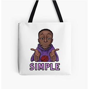 Simple khaby lame All Over Print Tote Bag