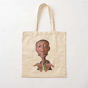 Khaby Lame Caricature Cutout Cotton Tote Bag