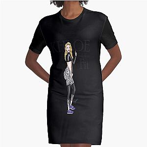 khloe kardashian & khloe-fit Graphic T-Shirt Dress