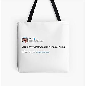 Khloe Kardashian Tweet All Over Print Tote Bag