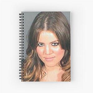 Khloe Kardashian Mug shot Spiral Notebook