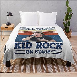 Retro I'm Old But I Saw Kid Rock on Stage Throw Blanket
