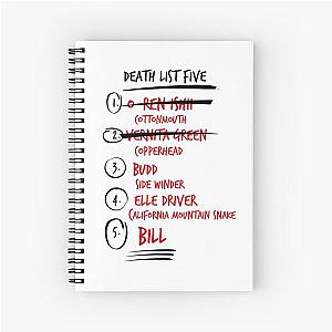 Kill Bill -- The Brides Death List 5 Spiral Notebook