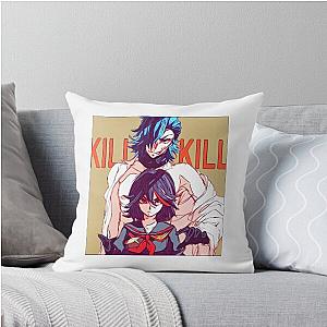 Kill la Kill Ryuko Matoi and  Aikuro Mikisugi Sketch Throw Pillow