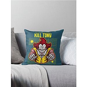 Kill Tony Podcast Evil Clown  Throw Pillow