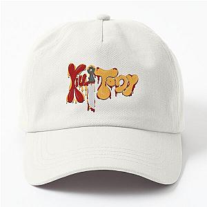 Kill Tony Bubble Logo With a Knife in Red & Yellow Theme (Black) Dad Hat