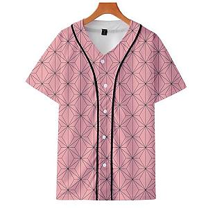 Kimetsu no Yaiba Baseball Jersey  -  Nezuko Pattern Demon Slayer Storeandise Demon Slayer Store