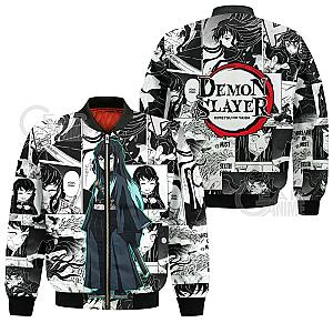 Kimetsu no Yaiba Store - Muichiro Tokito Manga Insipiration Bomber Jacket Demon Slayer Store