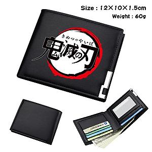 Kimetsu no Yaiba Store - Kimetsu No Yaiba Black Wallet Bifold Leather Demon Slayer Store