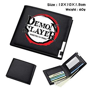 Kimetsu no Yaiba Store - Kimetsu no Yaiba Black Wallet Bifold Leather Demon Slayer Store