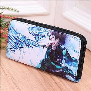 Kimetsu no Yaiba Store - Tanjiro Breath Of Water Long Wallet Kimetsu no Yaiba Merch Demon Slayer Store