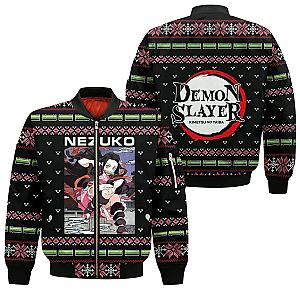 Kimetsu no Yaiba Store - Nezuko Kamado Ugly Christmas Jacket Demon Slayer Store