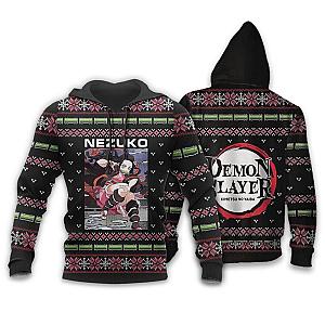 Kimetsu no Yaiba Hoodies - Nezuko Kamado Ugly Christmas Hoodie Demon Slayer Store