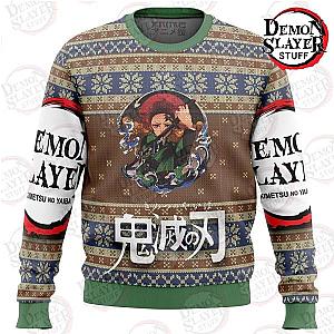 Kimetsu no Yaiba Sweaters -  Tanjiro Premium Ugly Christmas Sweater Kimetsu no Yaiba Merch Demon Slayer Store