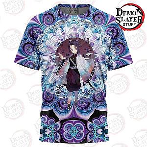 Kimetsu no Yaiba Store - Cute Floral Kochou  T-Shirt Kimetsu no Yaiba Merch Demon Slayer Store