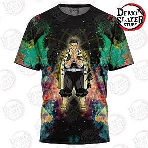 Kimetsu no Yaiba Store - Cosmic Hue Gyomei  T-Shirt Kimetsu no Yaiba Merch Demon Slayer Store