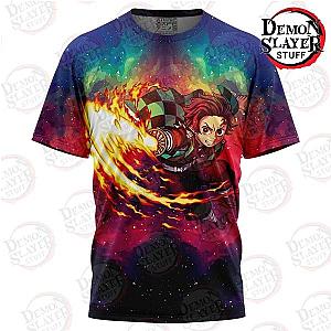 Kimetsu no Yaiba Store - Space Samurai Tanjiro  T-Shirt Kimetsu no Yaiba Merch Demon Slayer Store