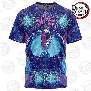 Kimetsu no Yaiba Store - Stained Water Giyuu  T-Shirt Kimetsu no Yaiba Merch Demon Slayer Store