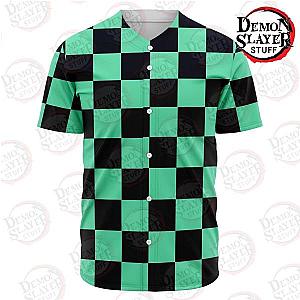 Kimetsu no Yaiba Store - Tanjiro Kamado Classic Baseball Jersey Kimetsu no Yaiba Merch Demon Slayer Store