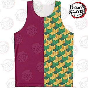 Kimetsu no Yaiba Store - Giyu Tomioka 3D Tank Top Kimetsu no Yaiba Merch Demon Slayer Store