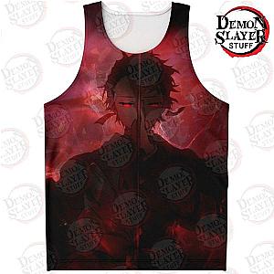 Kimetsu no Yaiba Store -  Tanjiro Kamado 3D Tank Top Kimetsu no Yaiba Merch Demon Slayer Store