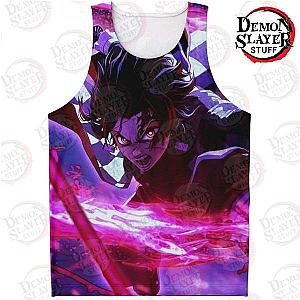 Kimetsu no Yaiba Store -  Kamado Tanjiro Night Tank Top Kimetsu no Yaiba Merch Demon Slayer Store