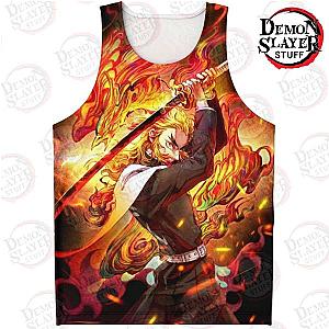 Kimetsu no Yaiba Store - Kyojuro Rengoku Tank Top New Design No.1 Kimetsu no Yaiba Merch Demon Slayer Store