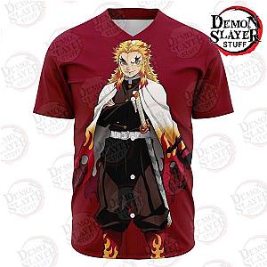 Kimetsu no Yaiba Store - Kyojuro Rengoku 3D Baseball Jersey Kimetsu no Yaiba Merch Demon Slayer Store