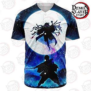 Kimetsu no Yaiba Store -  Moon Night Baseball Jersey Kimetsu no Yaiba Merch Demon Slayer Store