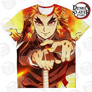 Kimetsu no Yaiba Store - Kyojuro Rengoku 3D Shirt New Design No.2 Kimetsu no Yaiba Merch Demon Slayer Store