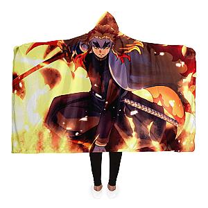 Kimetsu no Yaiba Store - Kyojuro Rengoku Fire Hooded Blanket