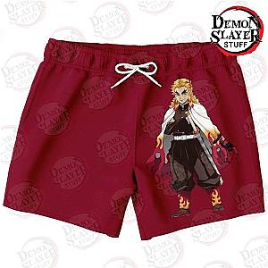 Kimetsu no Yaiba Store - Kyojuro Rengoku 3D Swim Trunks New Design Kimetsu no Yaiba Merch Demon Slayer Store