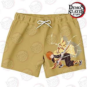 Kimetsu no Yaiba Store - Zenitsu Agatsuma Swim Trunks Kimetsu no Yaiba Merch Demon Slayer Store