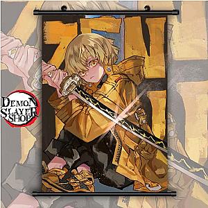 Kimetsu no Yaiba Wall Scroll  Zenitsu Agatsuma Demon Slayer Storeandise Demon Slayer Store