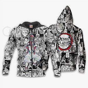 Kimetsu no Yaiba Store -  Anime Mix Manga Hoodie Shirt Akaza Jacket Kimetsu no Yaiba Merch