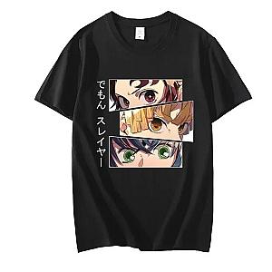 Fullmetal Alchemist T-Shirts - Tanjirou Kamado Eyes Graphic Harajuku Cartoon Black Unisex T Shirt