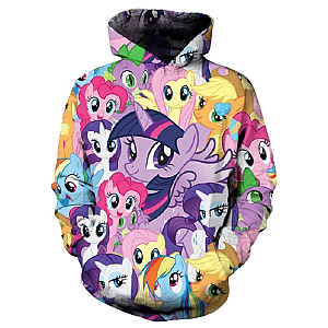 Ahegao Hoodie – My Little Pony Ahegao 3D Printing Ahegao Pullover Hoodie