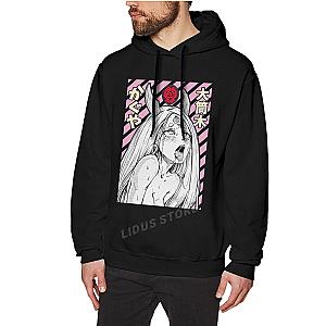 Ahegao Hoodie – Black Cotton Streetwear Ahegao Pullover Hoodie