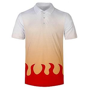 Kimetsu no Yaiba Polo Shirts - Kyojuro Rengoku Pattern Demon Slayer Storeandise Demon Slayer Store