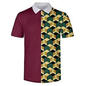 Kimetsu no Yaiba Polo Shirts - Giyuu Tomioka Pattern Demon Slayer Storeandise Demon Slayer Store