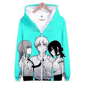 Chainsaw Man Hoodie – Denji, Makima And Reze 3D Zipped Hoodie