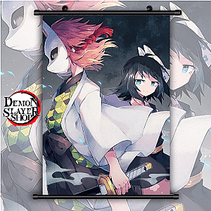 Kimetsu no Yaiba Scroll  Sabito &amp; Makomo Demon Slayer Storeandise Demon Slayer Store