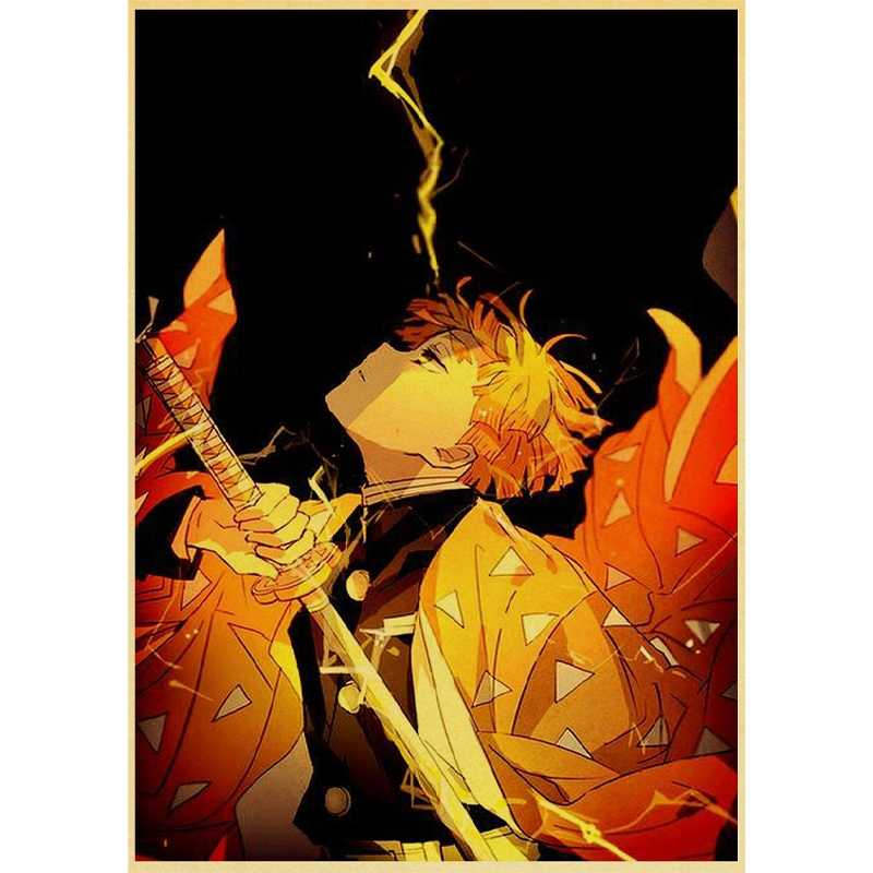 Kimetsu no Yaiba Poster Zenitsu Demon Slayer Storeandise Demon Slayer ...