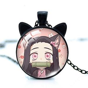 Kimetsu no Yaiba Necklace  -  Neko Nezuko Demon Slayer Storeandise Demon Slayer Store