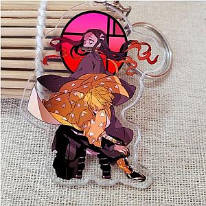 Kimetsu no Yaiba Keychain  -  Nezuko &amp; Zenitsu Demon Slayer Storeandise Demon Slayer Store